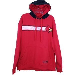 University of Louisville Cardinals Hooded Sweatshirt XL XLARGE Men Red, Pockets